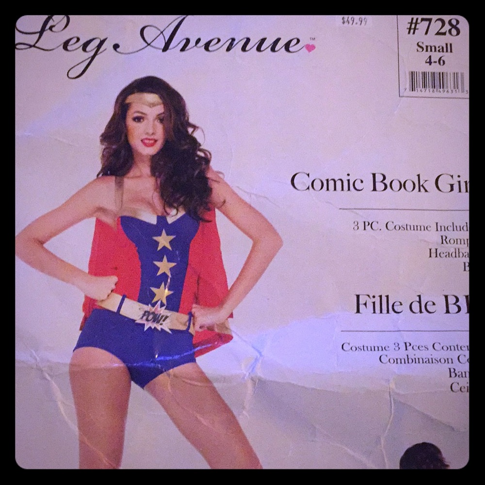 Brand New Comic Book Girl Costume